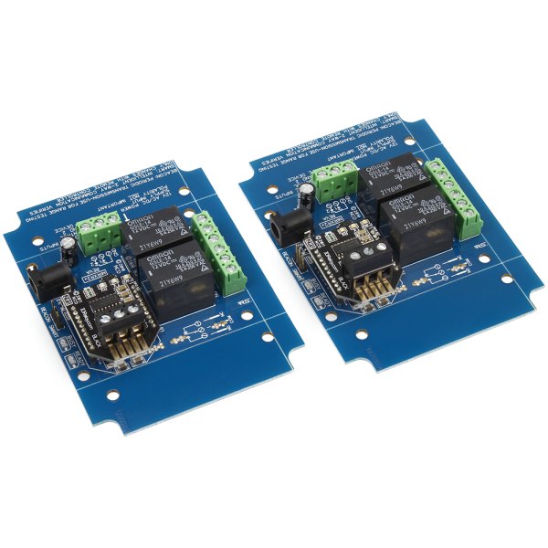 NCD MirXR2x_ZRS_KIT - 2채널 릴레이 송신기와 수신기 기판 한 쌍