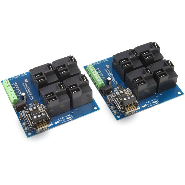 NCD MirXR4x0_ZRS_KIT - 대형 릴레이 4개가 실장된 송신기와 수신기 기판