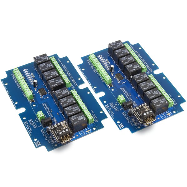 NCD MirXR8x0_ZRS_KIT - 8채널 고전력 릴레이 송신기와 수신기 기판 한 쌍