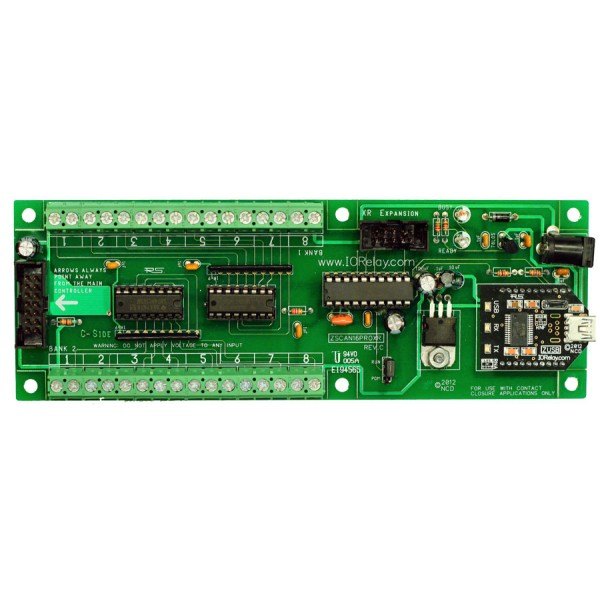 NCD ZSCAN16PROXR - 입력 단자와 칩이 배치된 긴 스캐너 기판 상면