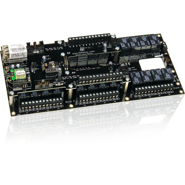 NCD FLL_FXR245 - 이더넷 모듈과 릴레이가 배열된 컨트롤러 기판