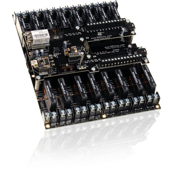 NCD 16 GPIO 또는 ADC 및 I2C를 지원하는 Fusion 16 채널 솔리드 스테이트 릴레이 컨트롤러 - 솔리드 스테이트 릴레이가 배열된 16채널 컨트롤러 기판