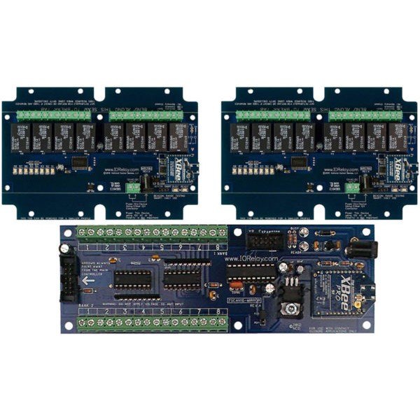 NCD MIRMR8x_KIT - 릴레이 기판 두 장과 무선 수신 기판 구성