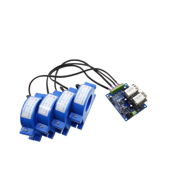 NCD XB2CMAC4XXXA_OPCTL38AL-600-amp - 파란색 전류 센서 4개가 연결된 모니터 기판
