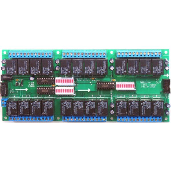 NCD XR245 - 릴레이가 상하로 배열된 24채널 확장 기판