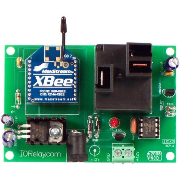 NCD ZR120 - XBee 모듈과 대형 릴레이가 장착된 1채널 기판