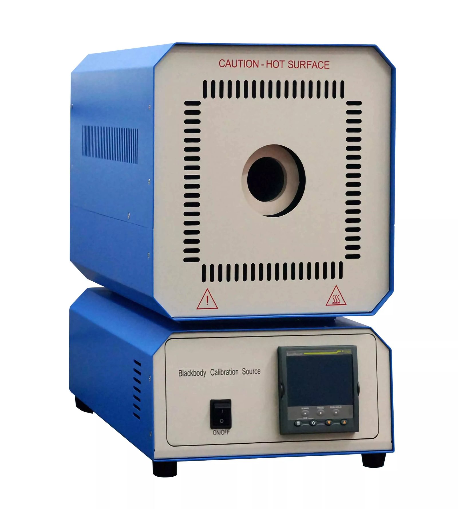 Baluntech BL678A - 방열 슬롯과 컨트롤러가 보이는 고온 흑체로 전면