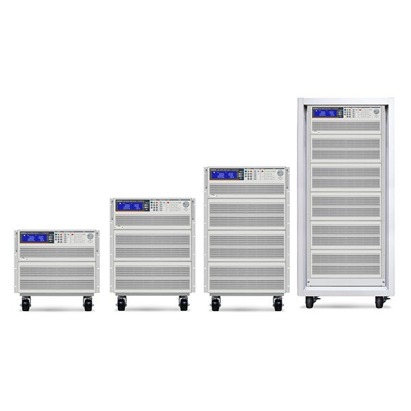 GWINSTEK AEL-5000 - 용량별로 나란히 세운 전자부하 장비 모습