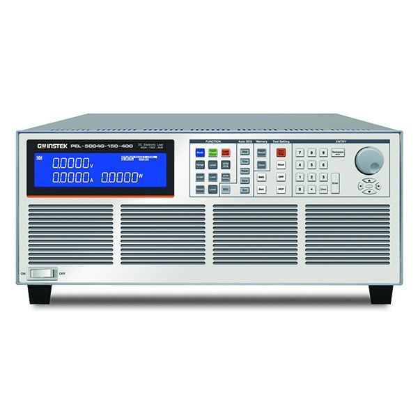 GWINSTEK PEL-5000G - LCD 표시창과 키패드, 방열 그릴이 있는 전자부하 전면