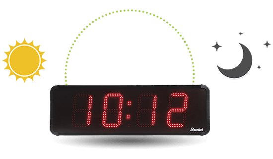 BODET HMT LED 25 - 낮과 밤 환경에서 사용하는 실외용 LED 시계 외형