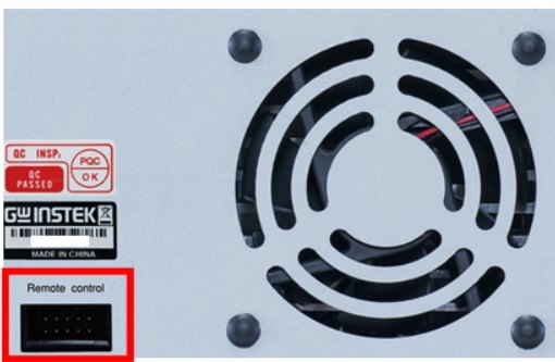 GWINSTEK GPE-x323 - 후면 냉각 팬과 리모트 컨트롤 단자