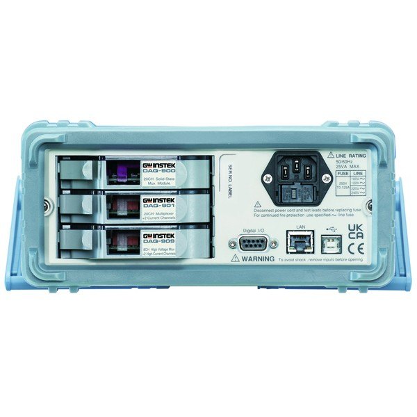 GWINSTEK DAQ-9600 - 모듈 슬롯과 전원, 통신 단자가 있는 후면