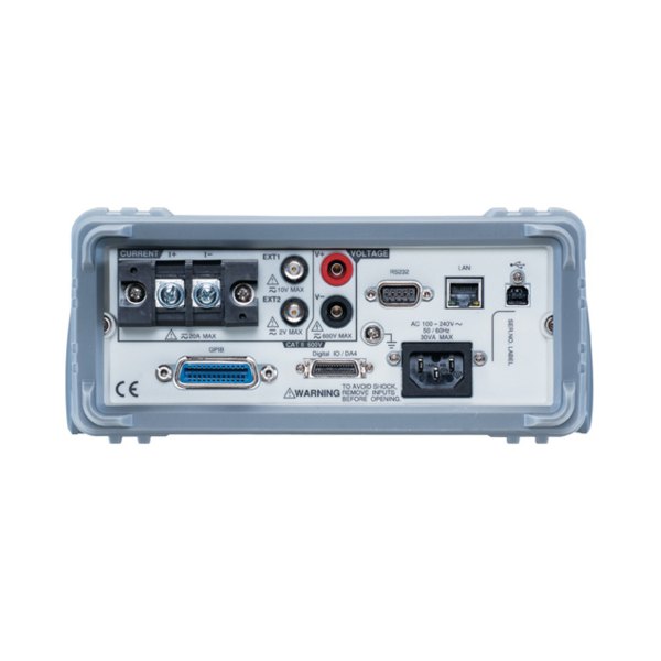 GWINSTEK GPM-8310 - 전류 입력 단자와 통신 단자가 있는 파워미터 후면