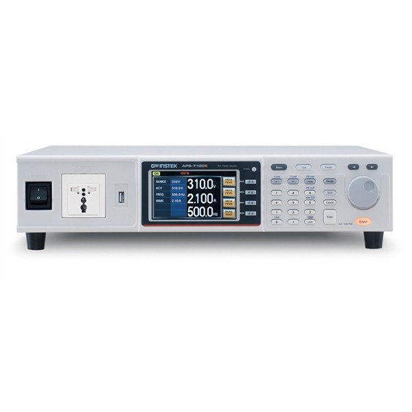 GWINSTEK APS-7000E Series - 컬러 화면과 키패드, 콘센트가 있는 AC 전원공급기 전면