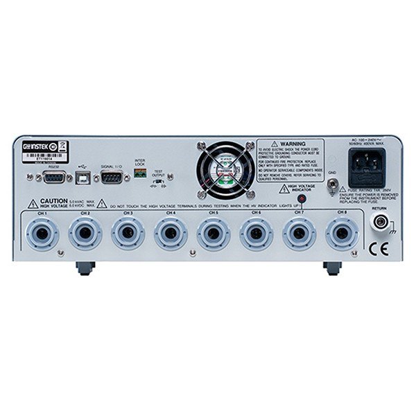 GWINSTEK GPT-9500 시리즈 - 다채널 출력 단자와 냉각 팬이 있는 시험기 후면