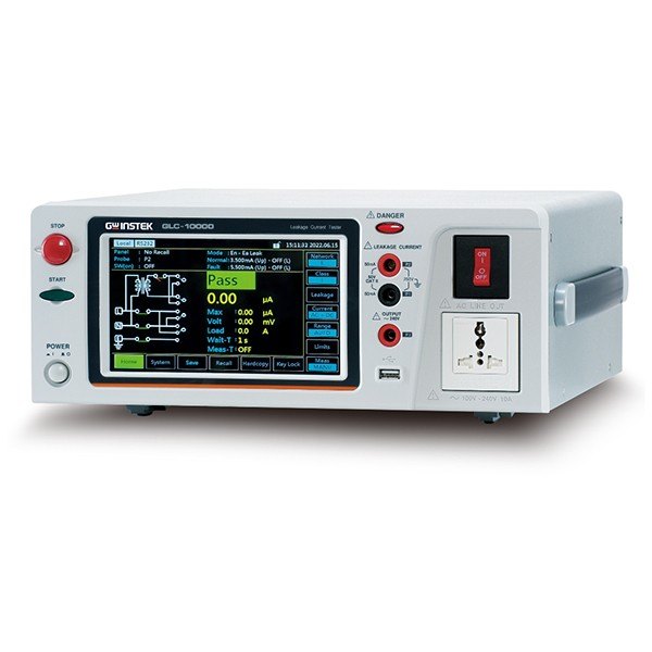 GWINSTEK GLC-10000 - 컬러 화면과 콘센트, 시험 단자가 있는 누설전류 시험기