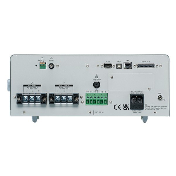 GWINSTEK GLC-10000 - 단자대와 통신 단자가 있는 시험기 후면