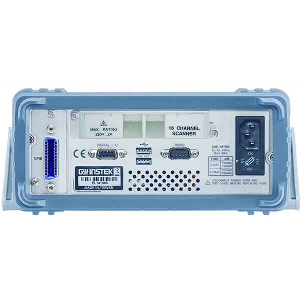 GWINSTEK GDM-8261A - 스캐너 슬롯과 GPIB 단자, 전원부가 있는 멀티미터 후면
