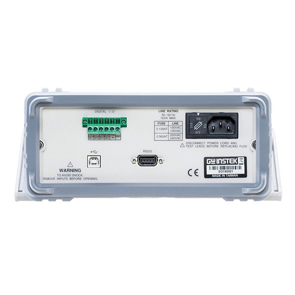 GWINSTEK GDM-8351 - 디지털 I/O 단자와 USB, 전원부가 있는 멀티미터 후면