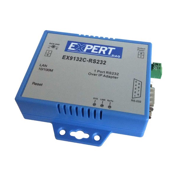 ExpertDAQ Ethernet to RS232 converter EX9132C-RS232