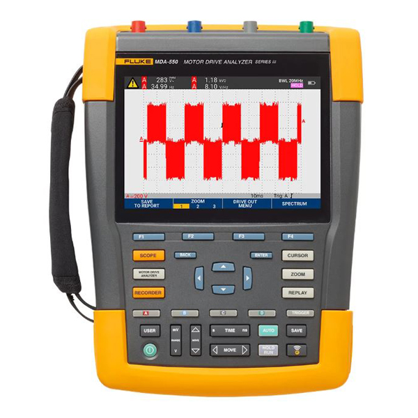 FLUKE-MDA-550-III 모터 드라이브 분석기, 4채널, 500MHz(모터 샤프트 및고조파 포함)