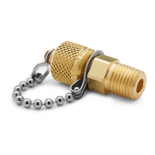 Ralston QTFT-2MB1 1/4" NPT(M) x 퀵-테스트(M), 체크밸브, 캡 & 체인