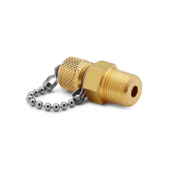Ralston QTFT-3MB1 3/8" NPT(M) x 퀵-테스트(M), 체크밸브, 캡 & 체인