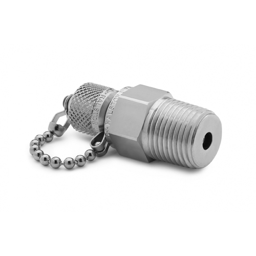 Ralston QTFT-4MS1 1/2" NPT(M) x 퀵-테스트(M), 체크밸브, 캡 & 체인, S.S.