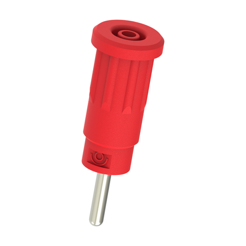 Electro-PJP 229-1 바나나 소켓(2mm) w/ 2mm x 9mm 핀 컨넥션, 압력(press) 설치 고정