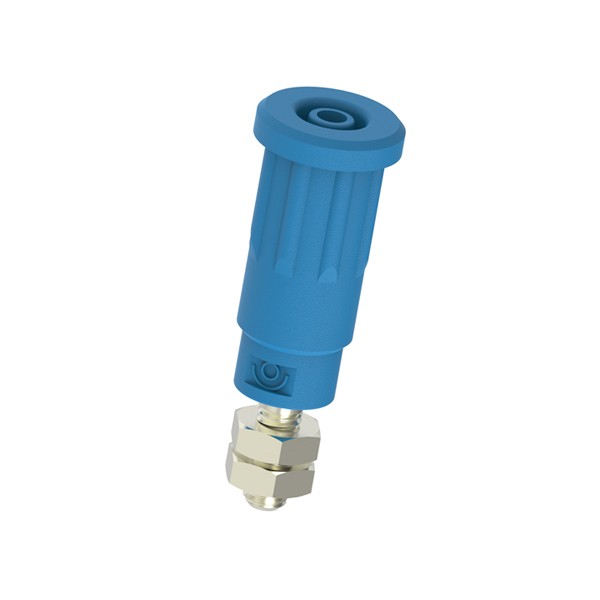 Electro-PJP 229-4 바나나 소켓(2mm) w/ M3 나사못 및 6각 너트 단자, 압력 설치 고정
