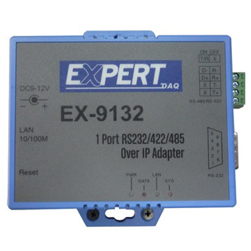 ExpertDAQ EX9132 RS232/422/485 to 이더넷 컨버터