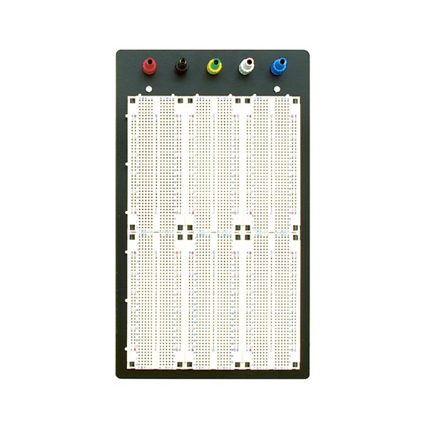 Electro-PJP 19115 납땜없는 브레드 보드 w/ 2.54mm 피치 + 5개의 바인딩 포스트가 있는 3,330개의 접점