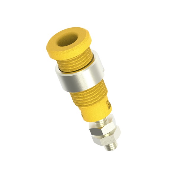 Electro-PJP 268 절연 마운팅 소켓 Ø2MM 플러그 (Ø10MM 포함) 라운드 너트 / M3 나사산 큰머리못 및 육각 너트 단자