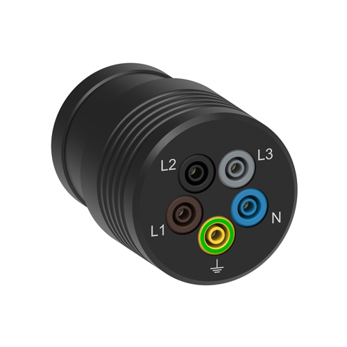 Electro-PJP AdaFM Tetra 16A CEE(유럽 전기기기 통일 안전규격위원회) 16A-6H 수 어댑터 / 5 개의 Ø4MM 안전 바나나 소켓