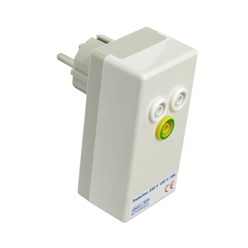 Electro-PJP ADAFMDEFR 수 소켓 어댑터 E/F 유형 2 극 + 접지(«프랑스어»및«독일어»)/ 3 개의 Ø4MM 안전 소켓