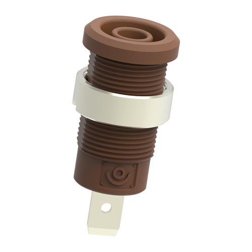 Electro-PJP 3274 Ø4MM 바나나 소켓 w/Ø14.5MM ROUND NUT / 4.8 X 8 MM 평평한 연결 탭