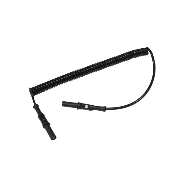 Electro-PJP 2310-SpiPUR Ø4MM 직선형 안전 바나나 플러그가있는 코일 형 테스트 리드