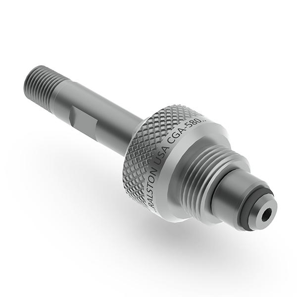 Ralston QTHA-2MS0-C580-QD CGA 580 퀵 커넥트 x 1/4 (M) NPT 어댑터,S.S