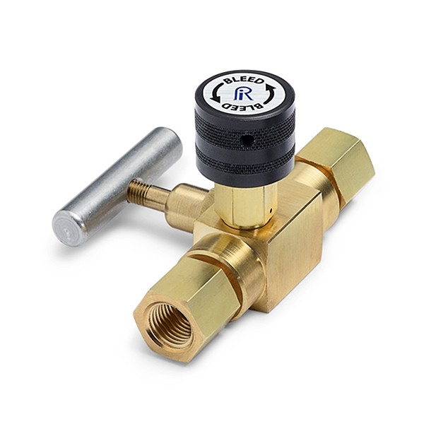 Ralston QTHA-BLB0-2F-2F Block & bleed valve - 1/4 (F) NPT inlet x 1/4 (F) NPT outlet, 황동