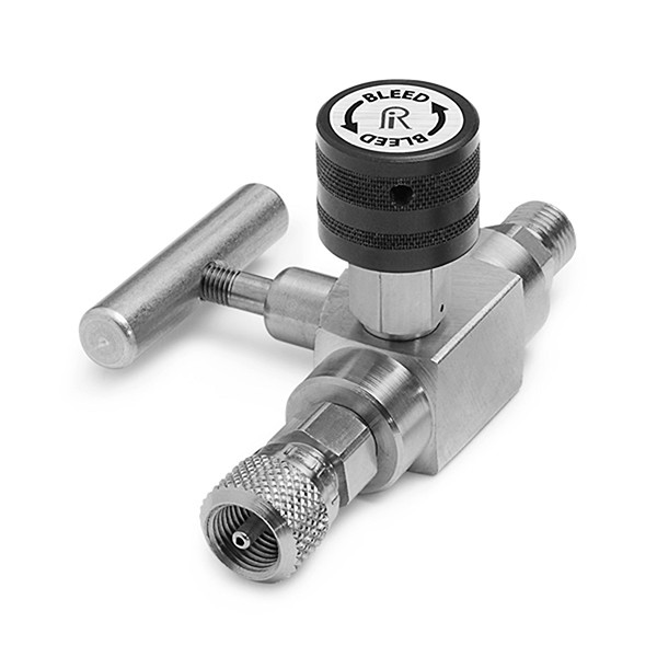 Ralston QTHA-BLS0-HC Block & bleed valve- (M) inlet x (F) outlet, S.S