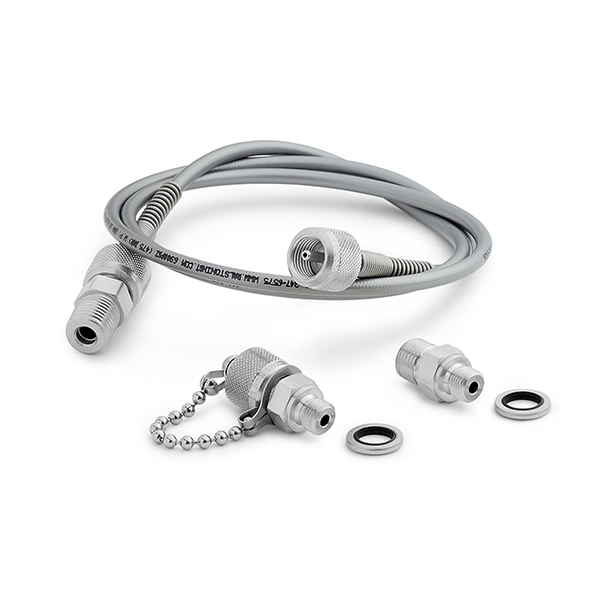 Ralston QTHA-KIT38-SS 프리미엄 트랜스미터 테스트 호스 키트, 스테인리스 어댑터