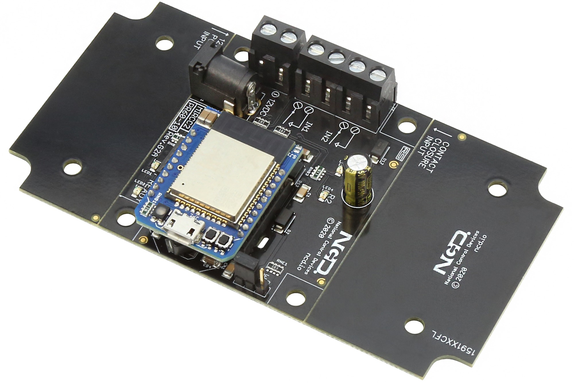 NCD PR60-10_MIRCC2_WIFI WiFi 또는 Bluetooth를 통한 2 채널 푸시 알림 접점 폐쇄 입력