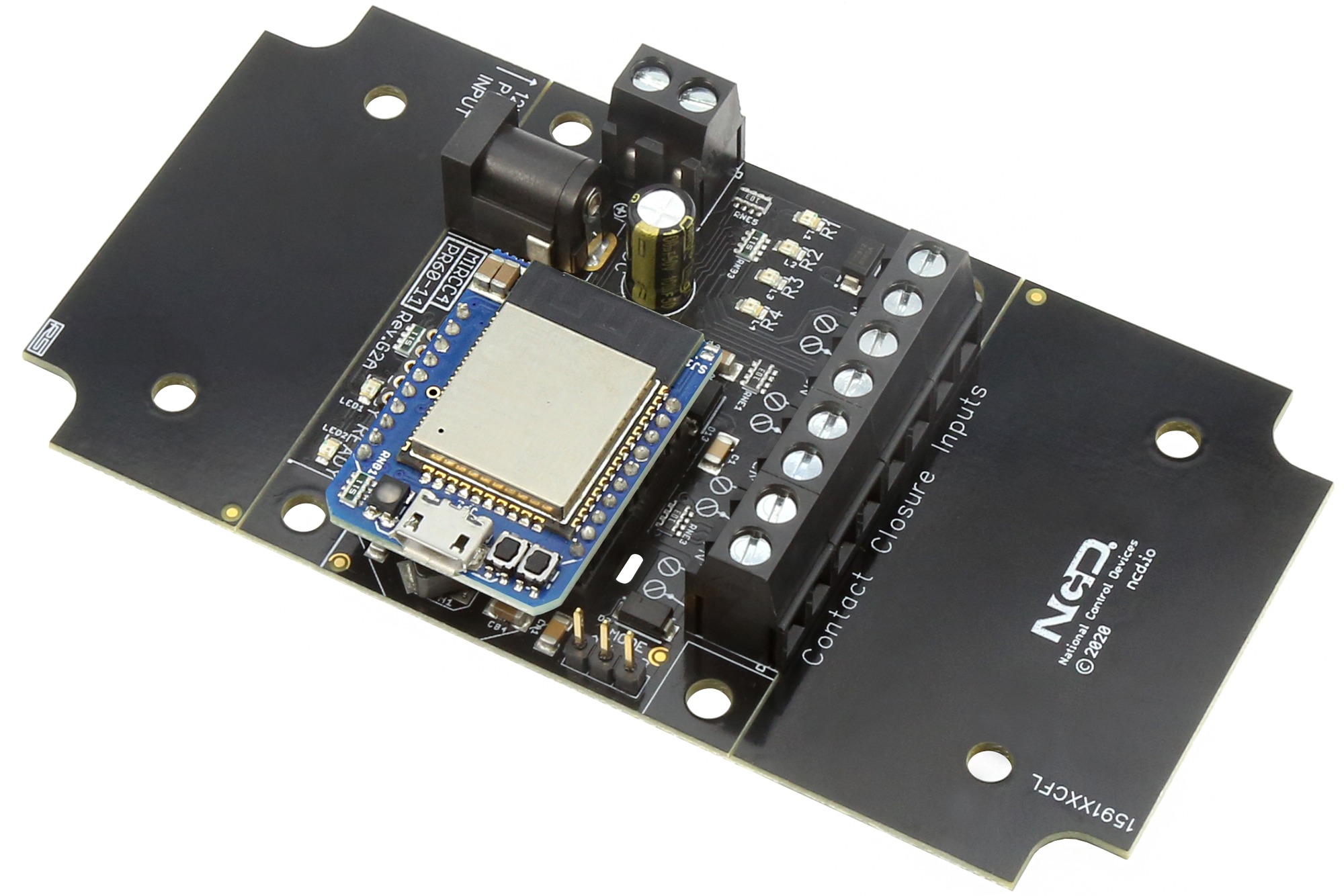 NCD PR60-11_MIRCC4_WIFI WiFi 또는 Bluetooth를 통한 4 채널 푸시 알림 접점 폐쇄 입력
