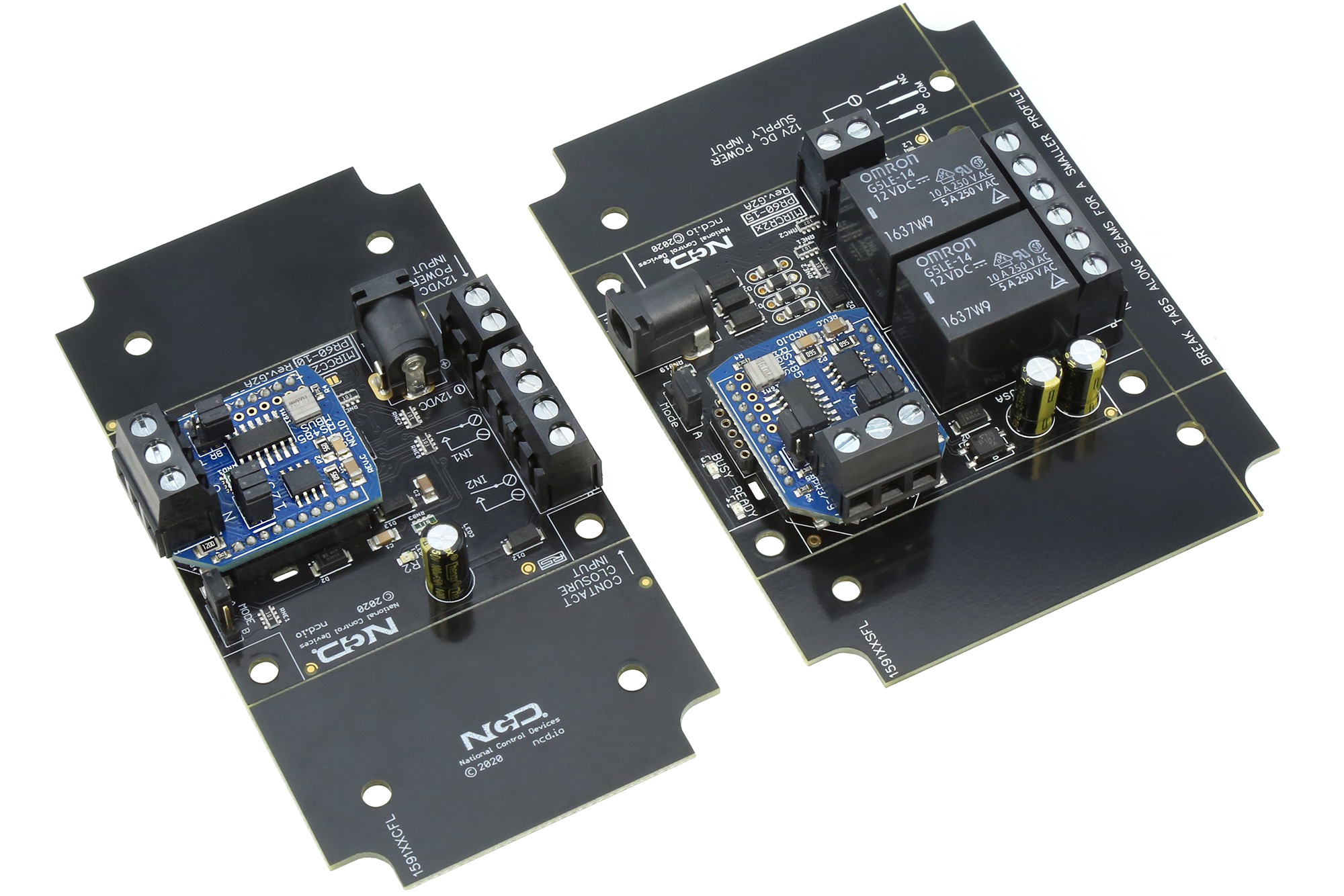 NCD MIRCR2x_ZRS_KIT 직접 유선 접점 폐쇄 원격 SPDT 릴레이 컨트롤러 2 채널 단방향