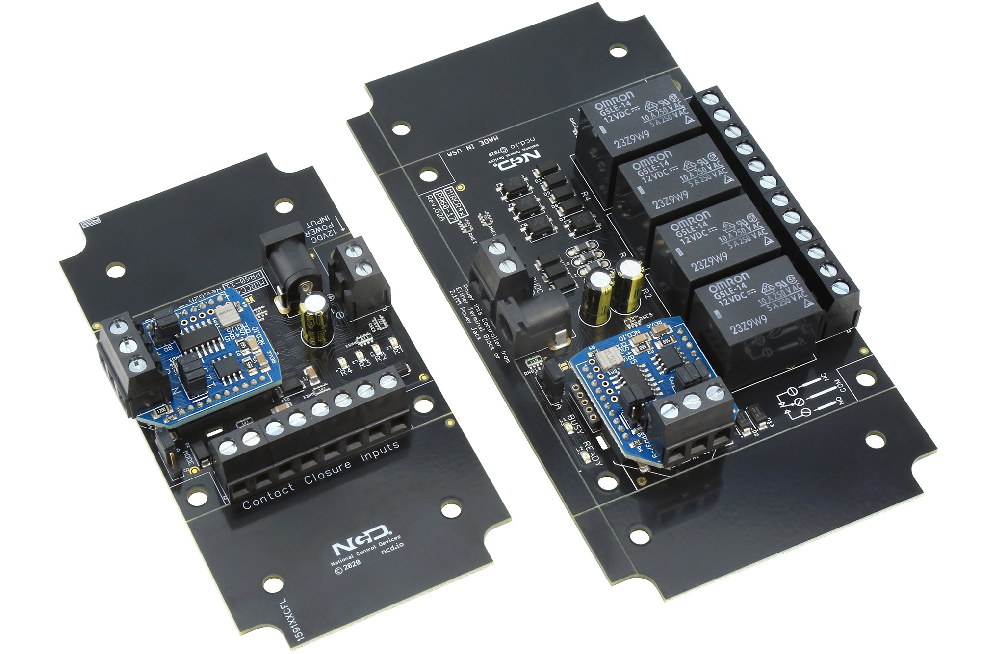 NCD MIRCR4x_ZRS_KIT 직접 유선 접점 폐쇄 원격 SPDT 릴레이 컨트롤러 4 채널 단방향
