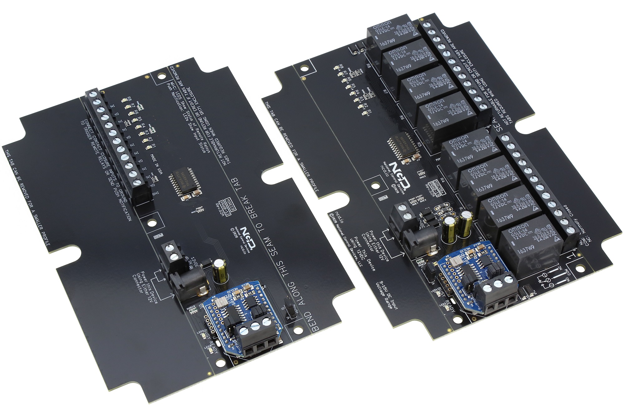 NCD MIRCR8x_ZRS_KIT 직접 유선 접점 폐쇄 원격 SPDT 릴레이 컨트롤러 8 채널 단방향
