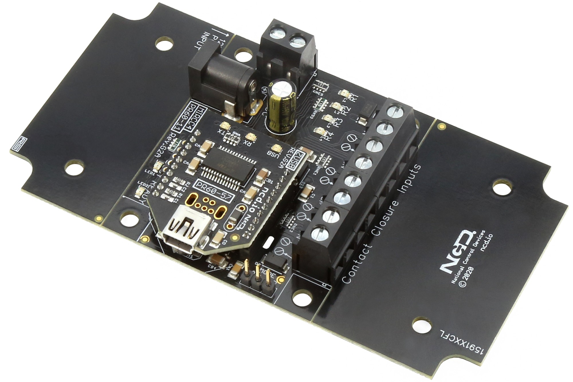NCD PR60-11_MIRCC4_USB USB를 통한 4 채널 푸시 알림 접점 폐쇄 입력