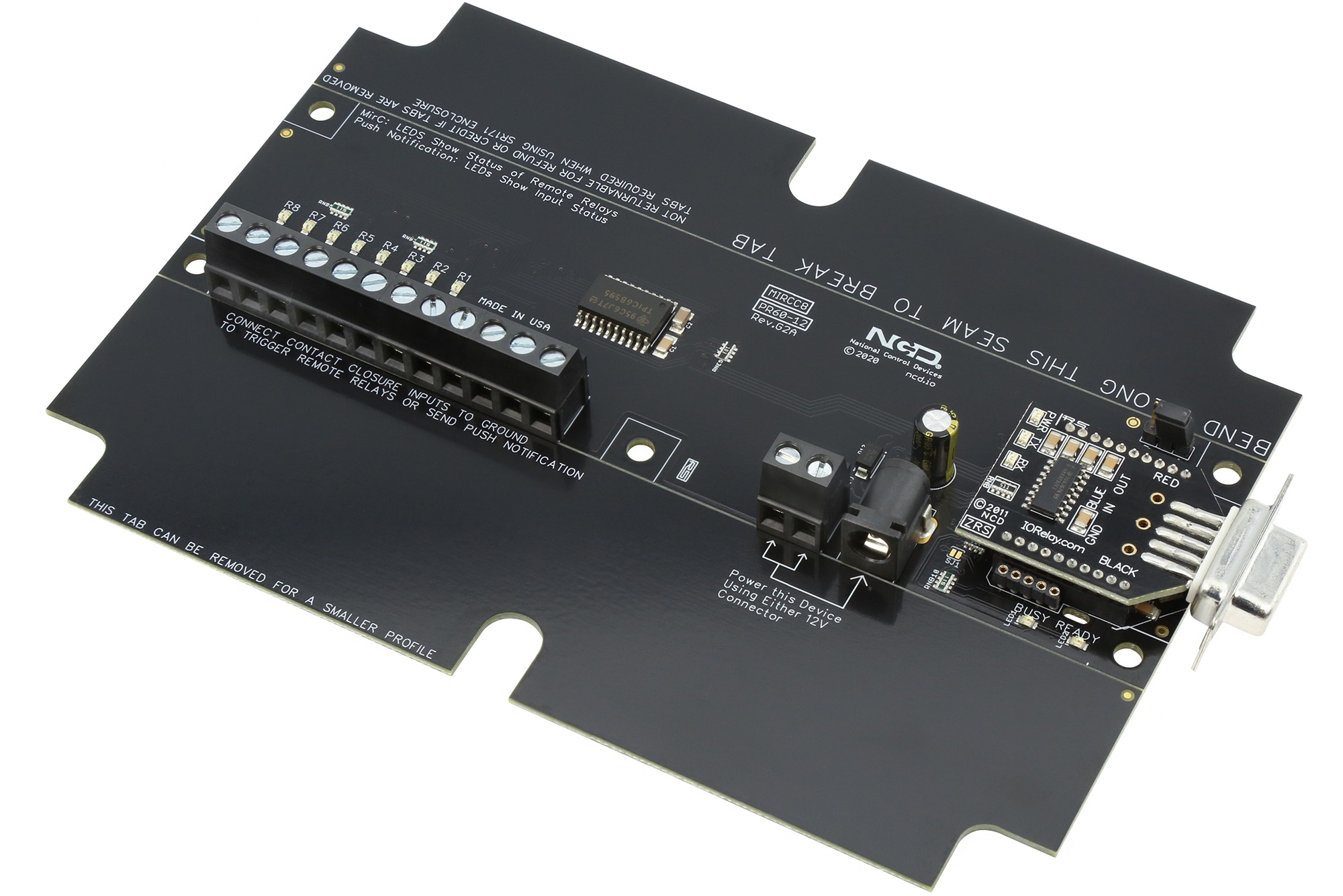 NCD PR60-12_MIRCC8_USB USB를 통한 8 채널 푸시 알림 접점 폐쇄 입력