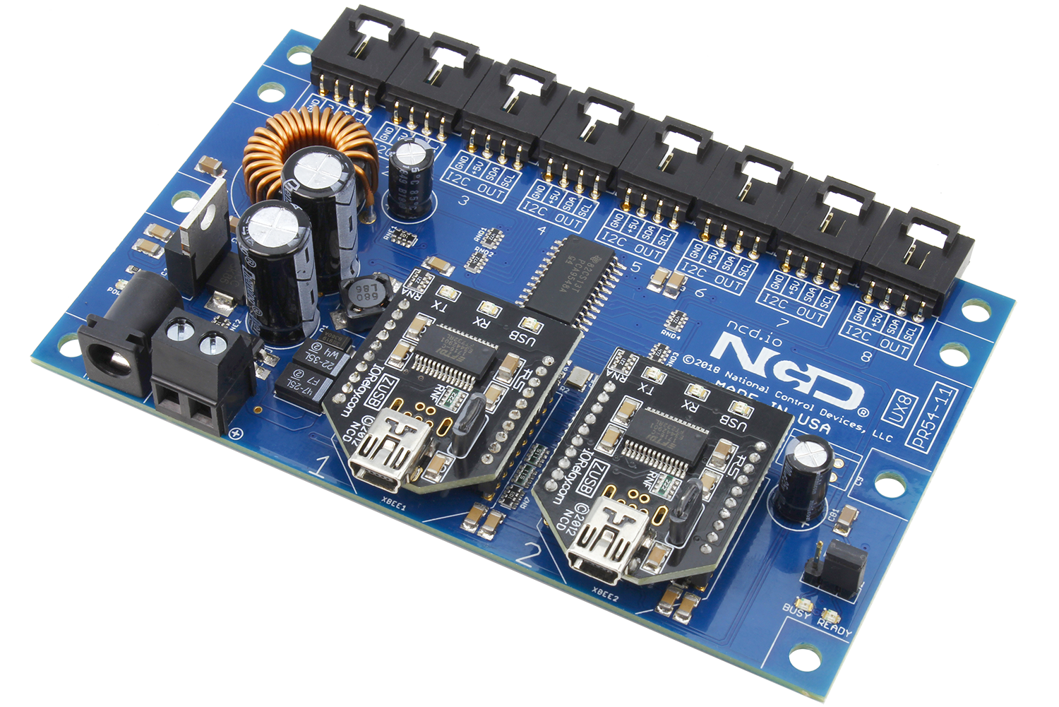 NCD PR54-11 듀얼 직렬-8 포트 하드웨어 I2C가있는 I2C 컨버터