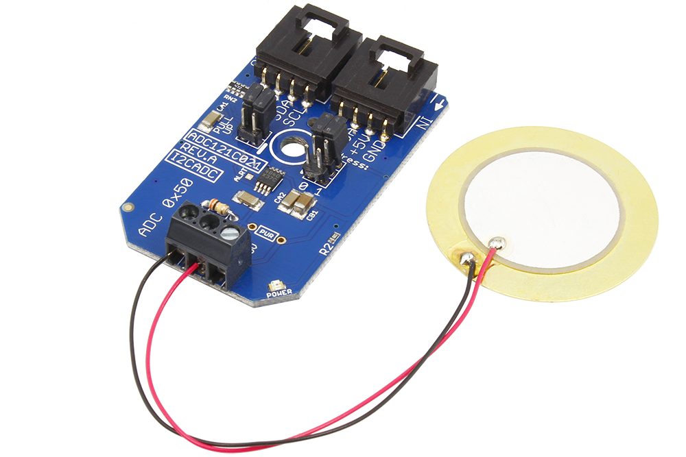 NCD PR37-6 I2C Piezo 센서를 사용하여 노이즈 노크 진동 또는 충격을 감지하기위한 ADC121C021 사운드 센서